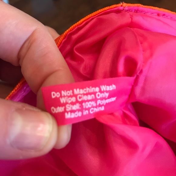 Clinique Pink Orange Tot Bag with attached wristlet - Picture 7 of 13